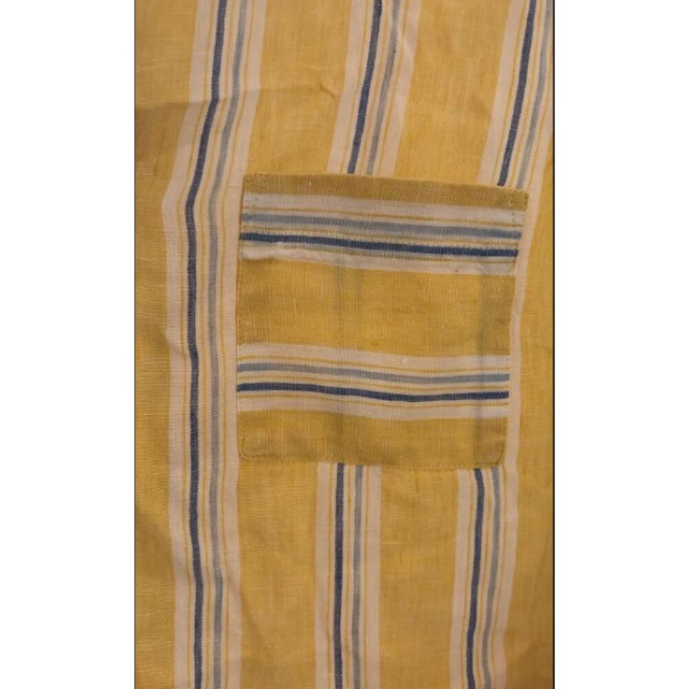 J. Jill "Love Linen" Yellow & Blue Striped Button Down Shirt - Size M - Picture 3 of 6